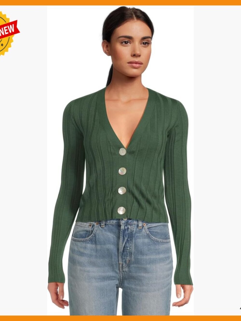 Merino Silk Wide Rib Cardigan, Cozy Layering Sweater
